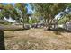 An expansive backyard featuring a storage shed and large outdoor seating area at 3860 Branch Ave, Mount Dora, FL 32757