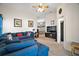 Open-concept living room with views into the dining area, great for entertaining at 638 Sierra Cir, Davenport, FL 33837