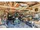 Functional shed interior, offering ample storage and workspace for tools and equipment at 6988 Blue Cedar Rd, Leesburg, FL 34748