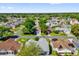 Bird's eye view of a residential neighborhood with lush greenery and mature trees at 733 Palma Dr, The Villages, FL 32159