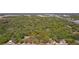 Expansive aerial view of the lush, wooded lot, bordered in red, ready for development at 801 Kilgore St, Wildwood, FL 34785