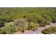 A vacant lot is surrounded by mature trees, offering privacy and bordered by a road at 801 Kilgore St, Wildwood, FL 34785