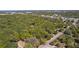 A vacant lot is surrounded by mature trees, offering privacy and bordered by a road at 801 Kilgore St, Wildwood, FL 34785