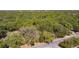 A vacant lot is surrounded by mature trees, offering privacy and bordered by a road at 801 Kilgore St, Wildwood, FL 34785