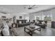 Spacious living room featuring leather furniture, a view of the outdoors, and flowing natural light at 197 Pineywoods St, St Cloud, FL 34772