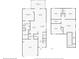 A floorplan showing the bedrooms, living room, and kitchen on the first floor at 29447 Caspian St, Leesburg, FL 34748