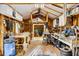 Organized workshop features natural wood walls, work bench, and tools at 36329 Clear Lake Dr, Eustis, FL 32736