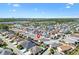Overview of a residential area with well-spaced homes and community amenities surrounded by greenery at 5829 Tupelo Ter, The Villages, FL 32163