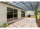 Outdoor patio with stylish pergola offering shade and privacy at 206 Desota Ct, The Villages, FL 32159