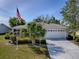 Charming single-story home featuring a well-manicured lawn, attached garage, and inviting curb appeal at 3360 Richmond Dr, The Villages, FL 32162