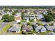 An aerial view of a vibrant residential community with well-maintained lawns and sidewalks at 1310 Leone Ln, The Villages, FL 32159