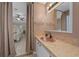 Bathroom featuring a vanity with a copper sink and neutral walls at 1541 Doral Cir, Lady Lake, FL 32159