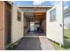Large shed with double doors and ramp, offering ample storage space at 1541 Doral Cir, Lady Lake, FL 32159