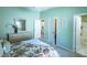 Spacious main bedroom offers views to the ensuite bathroom, walk-in closet and neutral carpeting at 1723 Morelos Rd, The Villages, FL 32159