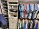 Well-organized closet with shelves, drawers, and hanging rods, offering ample storage for clothing and shoes at 207 Hawthorne Blvd, Leesburg, FL 34748