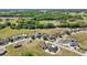 Aerial view showcases the neighborhood's houses and sprawling green landscapes at 2581 Se 75Th Blvd, Bushnell, FL 33513
