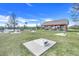 Community park with picnic pavilion, seating, horseshoe pits, and attractive landscaping at 2775 Navy Hill Cir, The Villages, FL 32163