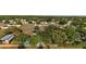 Wide aerial view showcasing the property's spacious lot and surrounding mature trees, blending privacy with neighborhood charm at 36337 Terra Ct, Grand Island, FL 32735