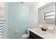 Bathroom featuring painted walls, tile floors, and white vanity at 36337 Terra Ct, Grand Island, FL 32735