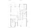 Detailed floor plan showcasing the layout of a home with three bedrooms and a three-car garage at 4131 Sunset Preserve Blvd, Orlando, FL 32820