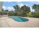 Backyard pool surrounded by lush greenery, offering a private and serene outdoor space at 5331 Magnolia Ridge Rd, Fruitland Park, FL 34731