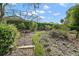 Beautiful backyard showcasing lush greenery, mature trees, and manicured landscaping at 97 Hillside Dr, Eustis, FL 32726