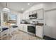 Bright, eat-in kitchen with white cabinets, stainless steel appliances, and a cozy breakfast nook at 97 Hillside Dr, Eustis, FL 32726