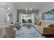 Cozy living room with large windows, a comfortable seating arrangement, and stylish decor at 11497 Sw 82Nd Court Rd, Ocala, FL 34481