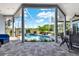 Enclosed pool area provides a tranquil oasis with inviting lounge spaces and lush greenery at 13112 Luntz Point Ln, Windermere, FL 34786