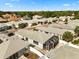 An aerial shot showcases a well-maintained neighborhood with beautiful homes and lush greenery at 1917 Peachtree Ave, The Villages, FL 32162