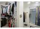 This bathroom includes a shower, walk-in closet and easy access to the bedroom at 1917 Peachtree Ave, The Villages, FL 32162