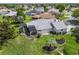 A high angle view of the property that features a screened in lanai and well maintained landscaping at 1992 Hagood Loop, The Villages, FL 32162