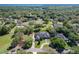 An aerial view showing the property surrounded by lush greenery and other residences in a suburban area at 2756 Sequoyah Dr, Haines City, FL 33844