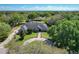 An aerial view of this home surrounded by lush greenery and neighboring properties in a suburban community at 2756 Sequoyah Dr, Haines City, FL 33844