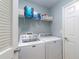 Laundry room with a side-by-side washer and dryer and wire shelving at 3048 New Haven Pl, Mount Dora, FL 32757