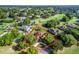 Aerial shot of a home with lush landscaping and a golf course view, highlighting the property's location and curb appeal at 39023 Griffin Lndg, Lady Lake, FL 32159