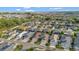 Aerial view of a neighborhood featuring well-maintained lawns and a pond at 5702 Grimes Ct, The Villages, FL 32163