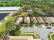 Aerial view of a community featuring well-maintained homes, greenery, and easy street access at 9027 Saint Andrews Way, Mount Dora, FL 32757