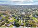 Picturesque aerial view showcasing a peaceful neighborhood with a serene lake surrounded by mature trees at 915 Sutherland Ct, Leesburg, FL 34788