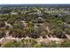Overhead view of a single story home nearly hidden beneath a full canopy of mature trees in a quiet neighborhood at 10159 Se 174Th St, Summerfield, FL 34491