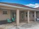 Covered patio area featuring outdoor seating and access to the home's interior at 13013 County Road 561A, Clermont, FL 34715