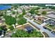 Community aerial showcasing a residential neighborhood with tree-lined streets and manicured lawns at 1313 Lake Idamere Blvd, Tavares, FL 32778