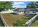 A spacious backyard featuring a privacy fence and lush green grass at 1313 Lake Idamere Blvd, Tavares, FL 32778