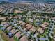 An aerial view of the neighborhood, with beautiful landscaping, tree-lined streets, and well-maintained homes at 1408 Deuce Cir, Davenport, FL 33896