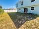Large backyard with partial grass and patio, perfect for outdoor activities and relaxation at 1420 Kissimmee Ct, Kissimmee, FL 34759