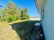 Lawn with partially covered grass featuring mature trees and a fence, providing privacy and shade at 1420 Kissimmee Ct, Kissimmee, FL 34759