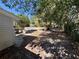Spacious backyard showcasing mature trees, an in-ground pool, a storage shed and the home at 14346 Sw 39Th Ter, Ocala, FL 34473