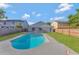 A refreshing backyard pool is nestled between well-kept lawns and surrounded by a privacy fence at 1566 Lawndale Cir, Winter Park, FL 32792