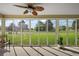 Enclosed patio overlooking a grassy lawn at 1733 Oakville Pl, The Villages, FL 32162