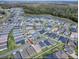 Aerial view of a residential community surrounded by lush greenery, offering a serene and picturesque living environment at 1914 Hux Ct, The Villages, FL 34762